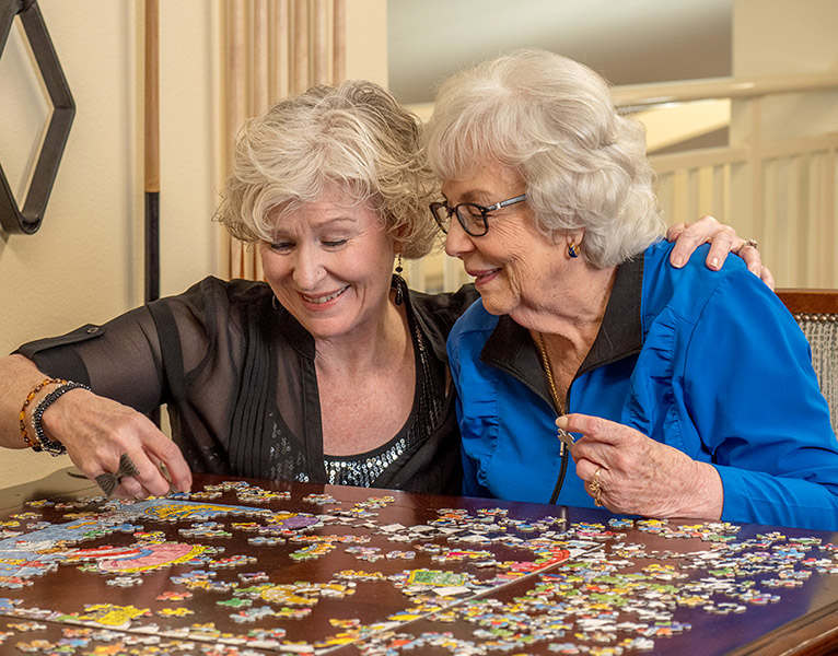 Puzzles with friends at Bear Hollow Estates